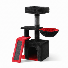 Arbre à chat compact HammiePets Flexi-Tower C 80cm avec 3 niveaux, plateforme et sisal pour griffades.