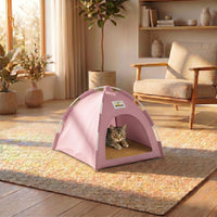 Lit grotte refuge pour chat HammiePets, tente pliable anti-griffes avec intérieur douillet et design cosy.