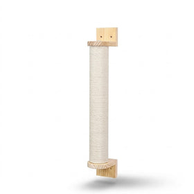 Module mural griffoir vertical HammiePets avec surface en sisal naturel pour chat, fixation murale, design compact et fonctionnel