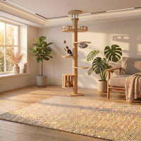 Tour sol-plafond Skyline XXL Premium pour chat Maine Coon, structure robuste à 6 niveaux avec plateformes confortables.